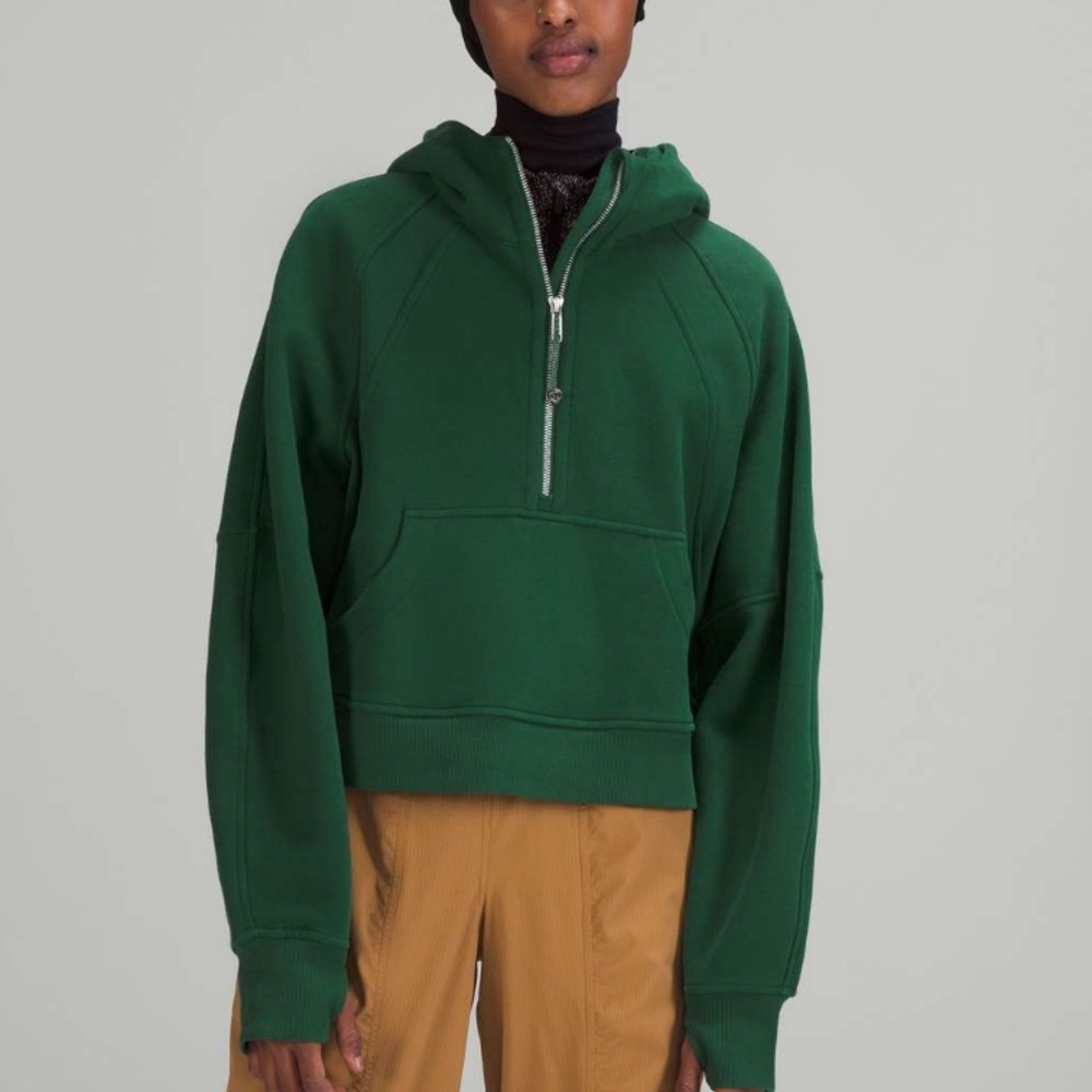 Lululemon Scuba Oversized Half-Zip Hoodie Everglade Green M/L